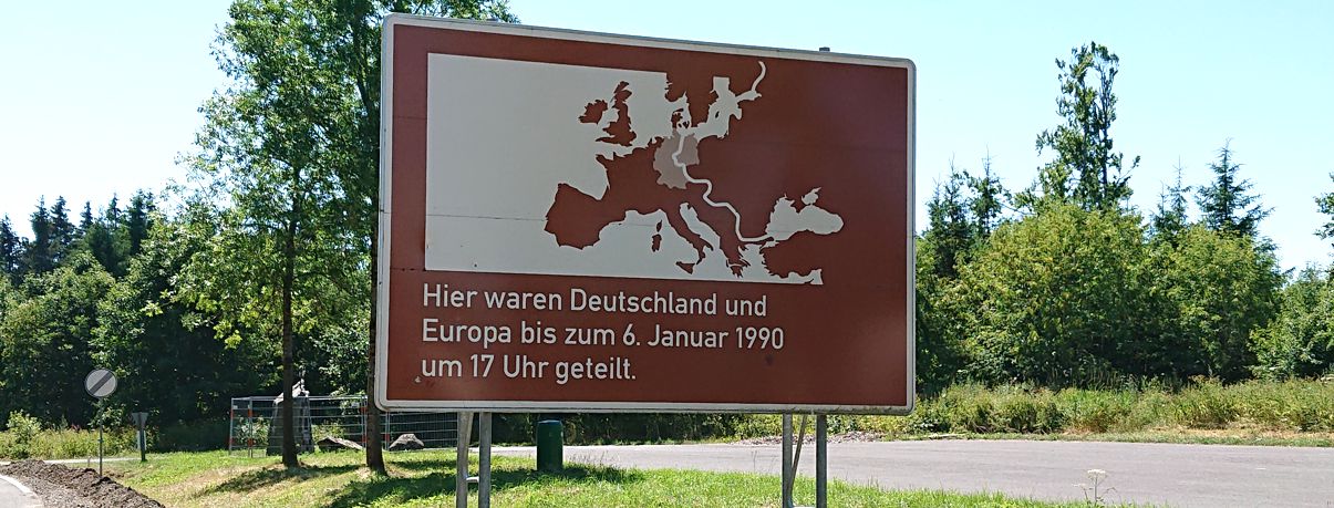 Hinweisschild Deutsche Teilung